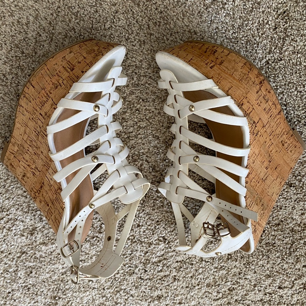 Charlotte Russe Strappy Platform Wedge Heel size 10